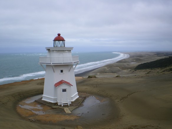 Pouto lighthouse - on set for Mystery at Midge Bay Pouto lighthouse - on set for Mystery at Midge Bay