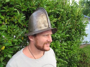 Winston Cowie and the Manukau Harbour helmet.