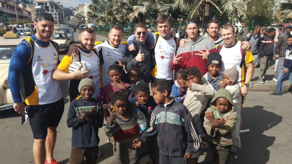 These children took off down the street doing backline moves reminicent of the Otago Highlanders when we gave them a ball. 